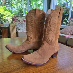 Heritage Boot Co. Snip Toe Suede Cowboy Boots